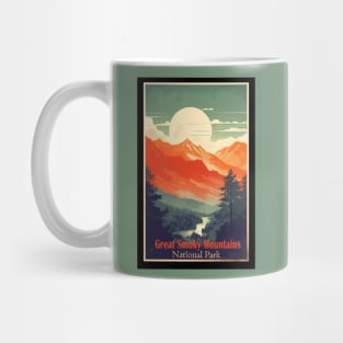 Great Smoky Mountains national park vintage travel poster Mug